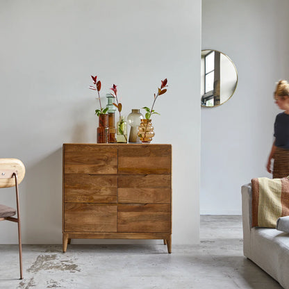 Solid Mango wood Chest of Drawers with Drawer Storage For Living Room