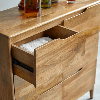 Solid Mango wood Chest of Drawers with Drawer Storage For Living Room