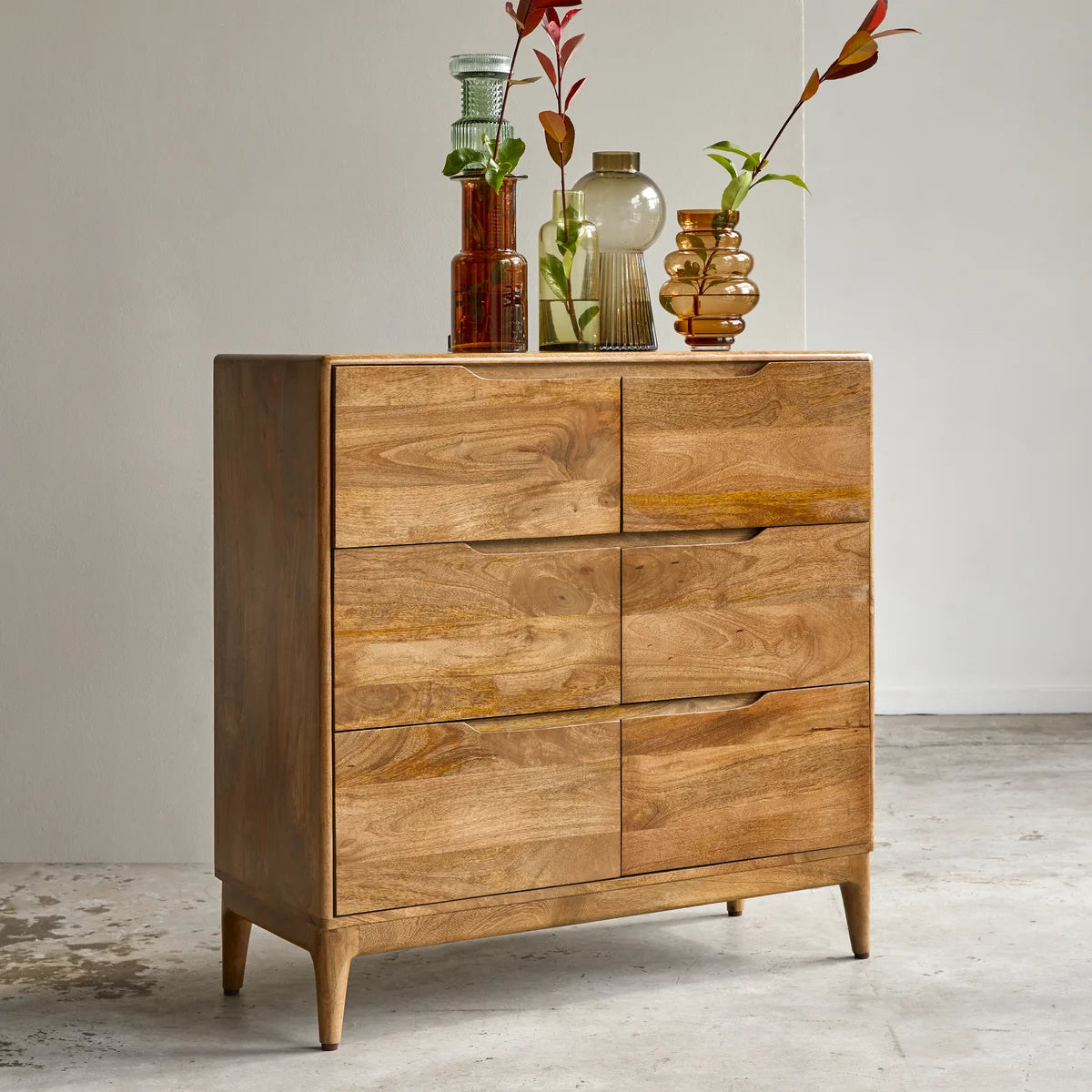 Solid Mango wood Chest of Drawers with Drawer Storage For Living Room