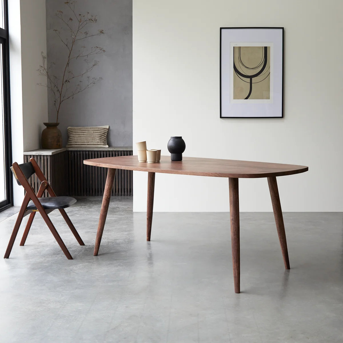 Solid Mango wood Dining Table For Living Room