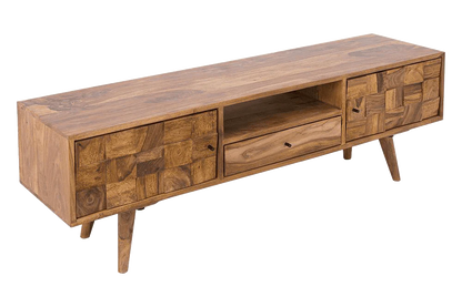 Solid Sheesham Wood Tv-Unit / Stand For Living Room With Storage Furniture