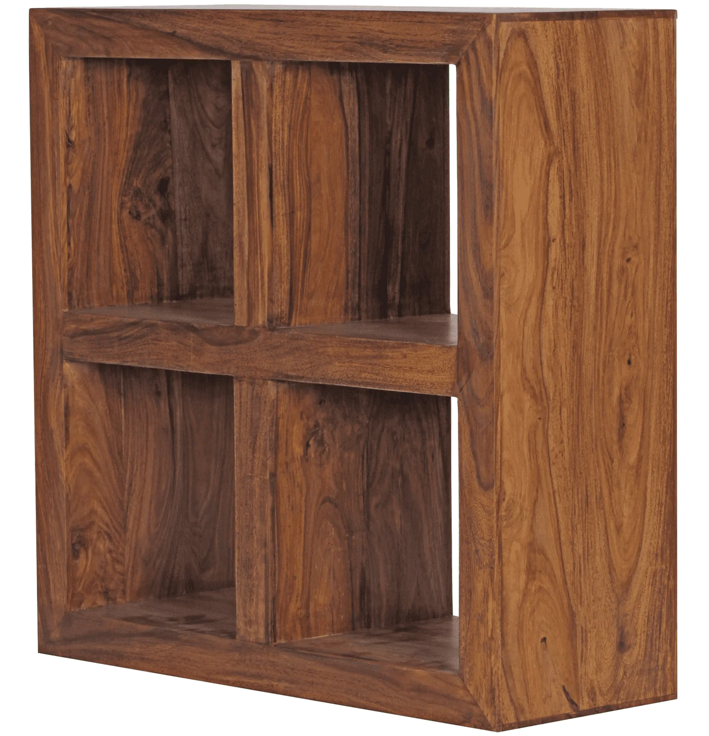 Solid Sheesham Wood Open Bookcase / Bookshelf For Living Room Furniture