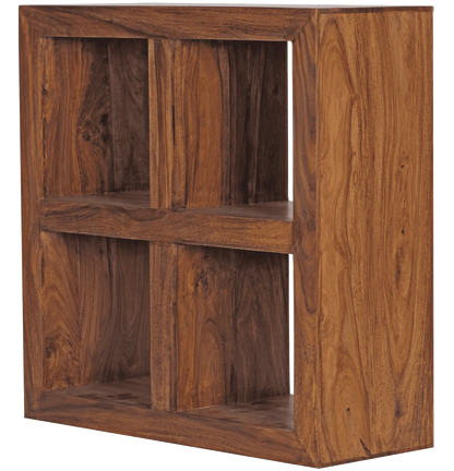 Solid Sheesham Wood Open Bookcase / Bookshelf For Living Room Furniture