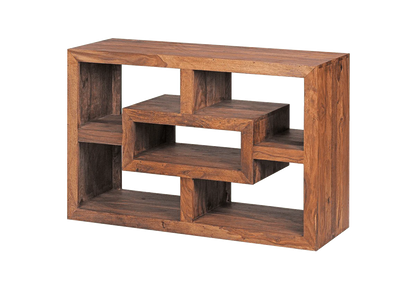 Solid Sheesham Wood Open Bookcase / Bookshelf For Living Room Furniture