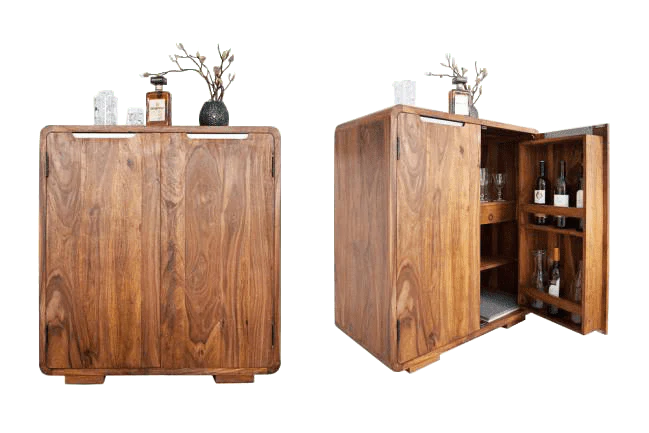 Solid Sheesham Wood Bar-Cabinet For Living Room Furniture