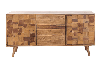 Solid Sheesham Wood Sideboard Cabinet for Living Room