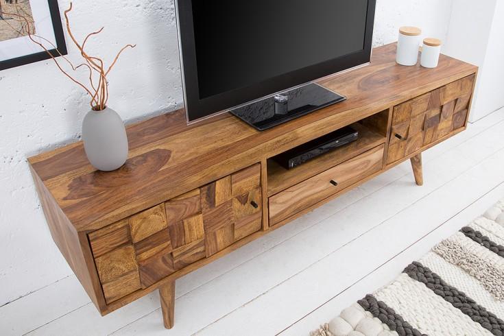 Solid Sheesham Wood Tv-Unit / Stand For Living Room With Storage Furniture