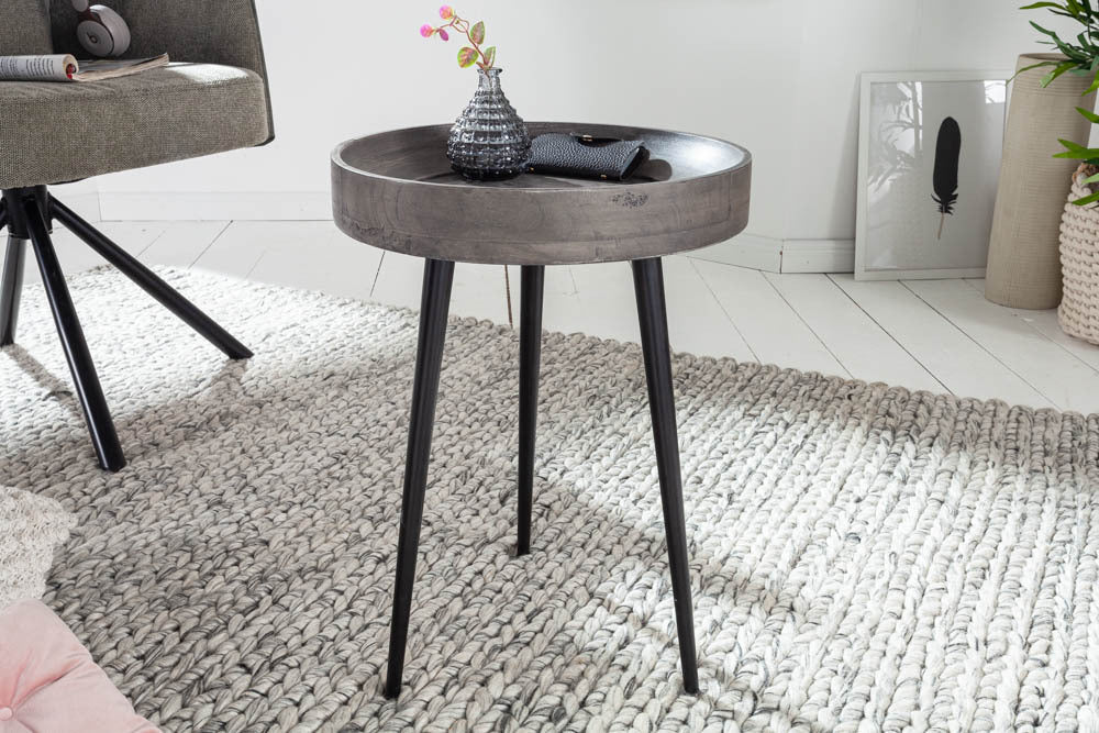 Solid Mango wood Nesting Round End Table For Your Living Room