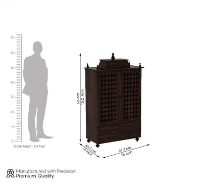 Solid Sheesham Wood Temple/Mandir/Pooja Stand For Home & Office Furniture