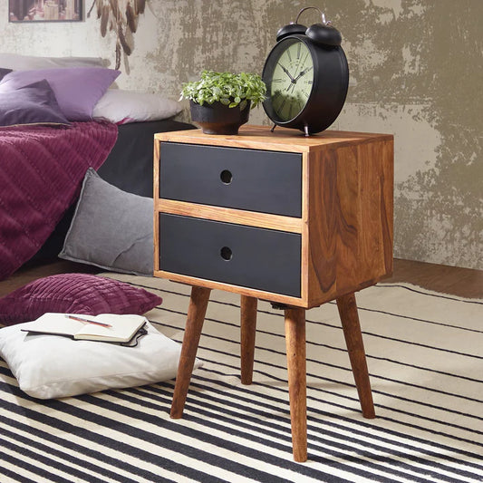 Solid Sheesham Wood Bed Side Table & Side Table For Living Room