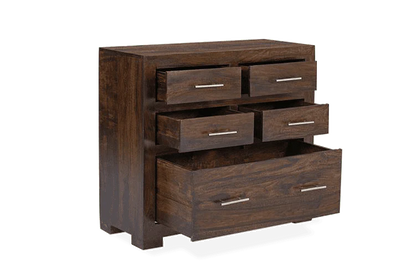 Solid Sheesham Wood Chest Of Drawers For Living Room