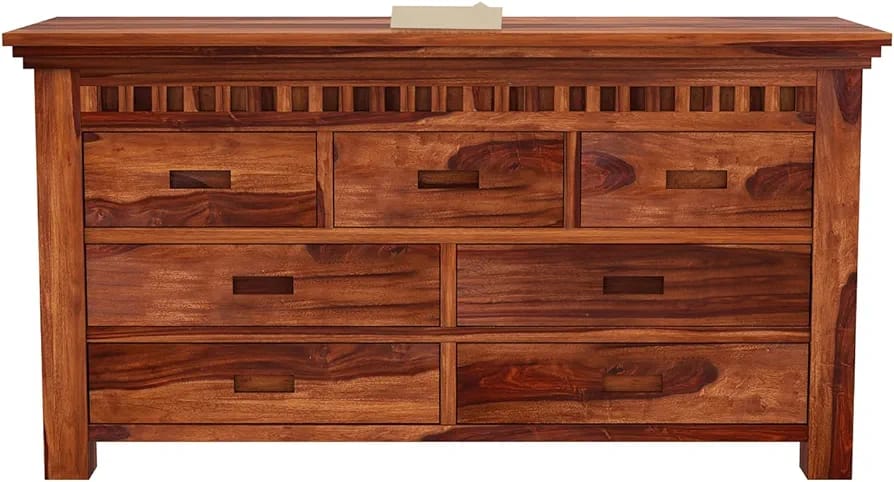 Solid Sheesham Wood Chest Of Drawers For Living Room Furniture