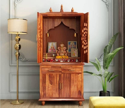 Solid Sheesham Wood Temple/Mandir/Pooja Stand For Home & Office Furniture