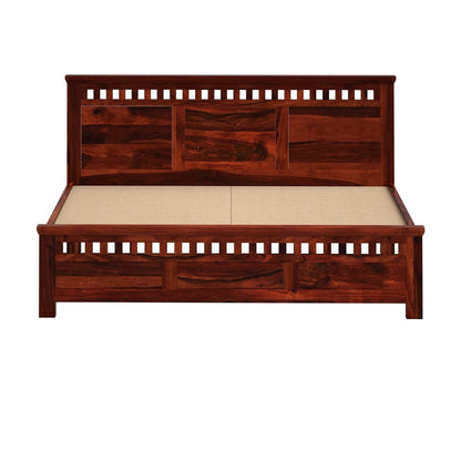 Solid Sheesham Wood Queen Size Bed Without Storage for Bedroom Living Room