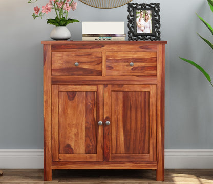 Solid Wooden Sideboard Cabinet 3 Drawrs for Living Room Storage Cabinet Honey Finish