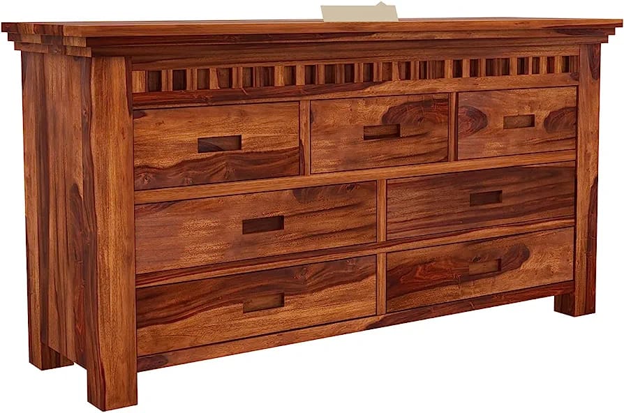 Solid Sheesham Wood Chest Of Drawers For Living Room Furniture