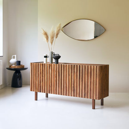 Solid Mango Wooden Sideboard Cabinet Natural Finish